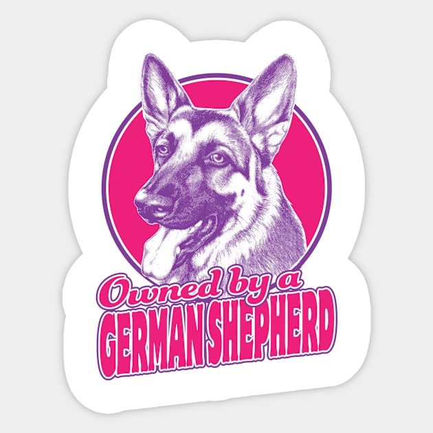 Owned By A German Shepherd Sticker by veerkun